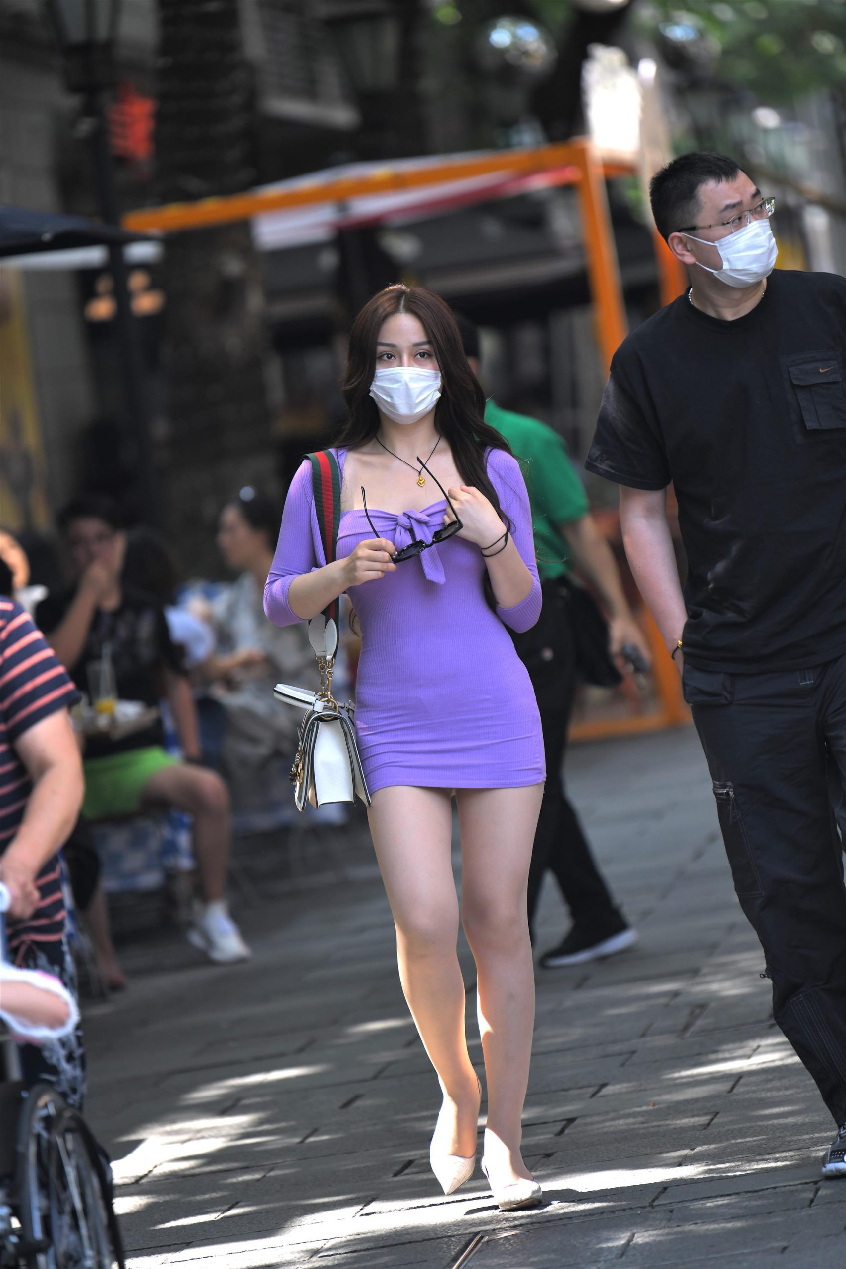 Street Blue tight skirt [55P]